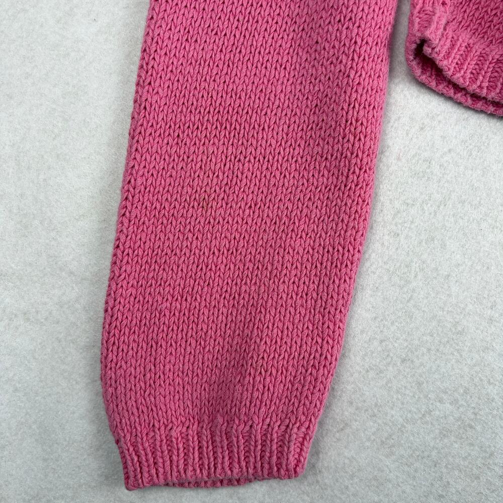 VTG Pierre Cardin Knit Cardigan Women's XL Pink Crop Linen Coquette Preppy Y2K - Picture 12 of 13